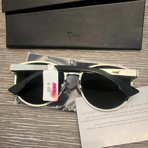 CHRISTIAN DIOR SYMMETRIC PINK MARBLE EFFECT SUNGLASSES - Picture 3 of 9